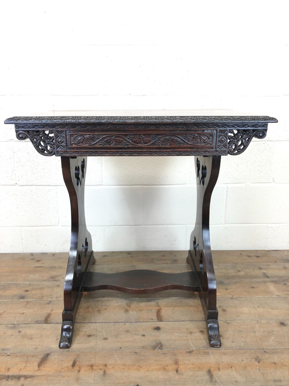 19th Century Antique Padauk Side Table View IX