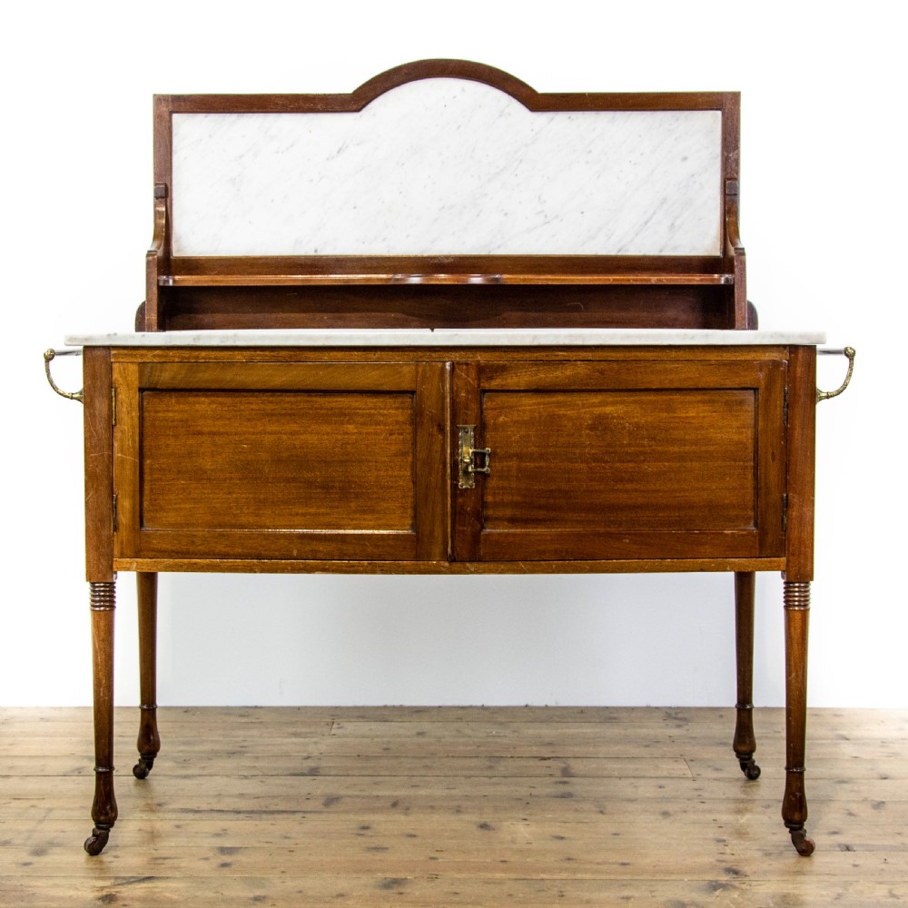 Antique Mahogany Washstand with Marble Top
