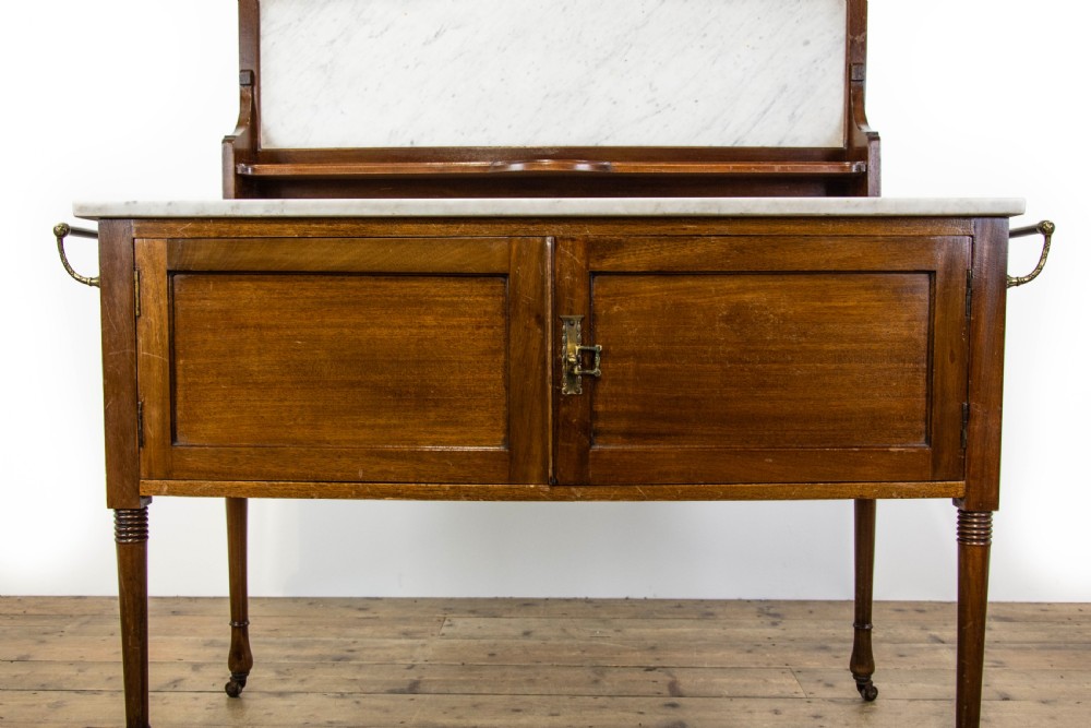 Antique Mahogany Washstand with Marble Top View V