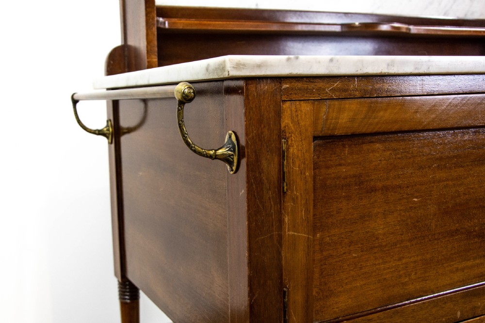 Antique Mahogany Washstand with Marble Top View VI