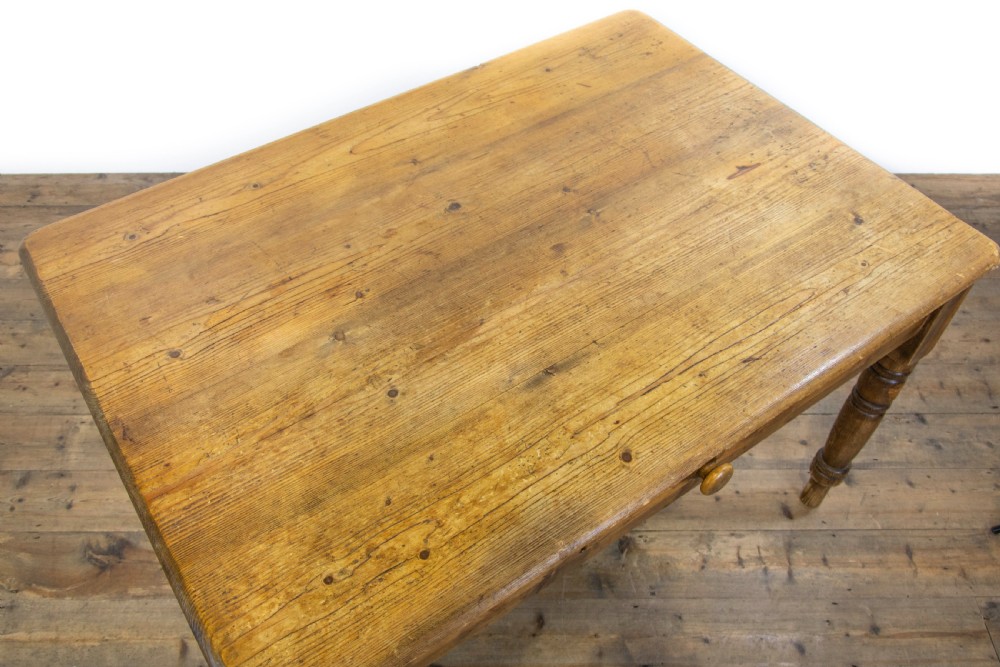 Victorian Antique Pine Farmhouse Kitchen Table View IV