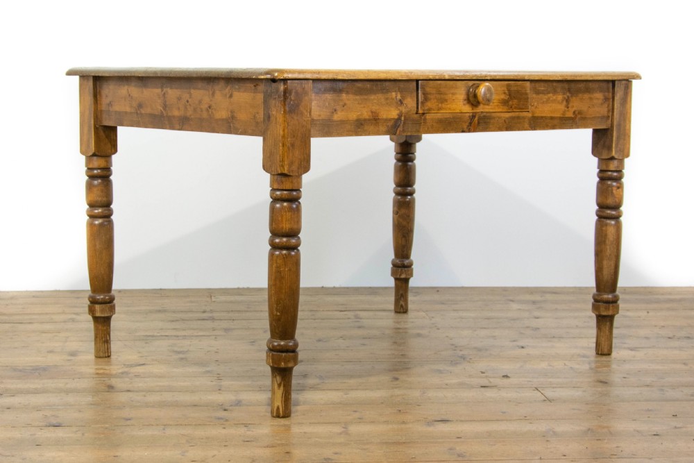 Victorian Antique Pine Farmhouse Kitchen Table View V