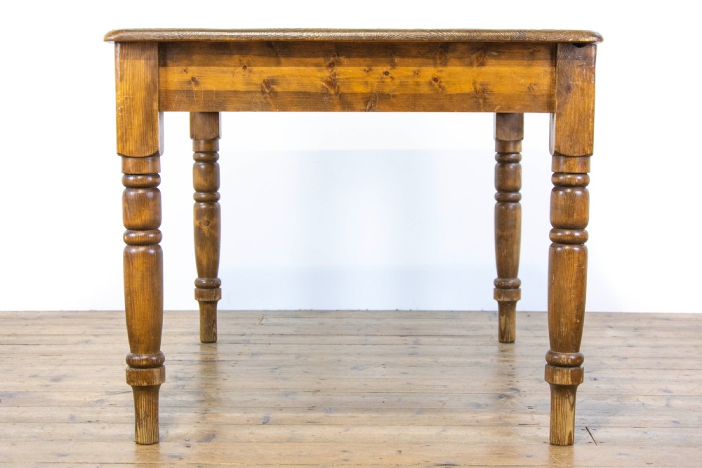 Victorian Antique Pine Farmhouse Kitchen Table View VII