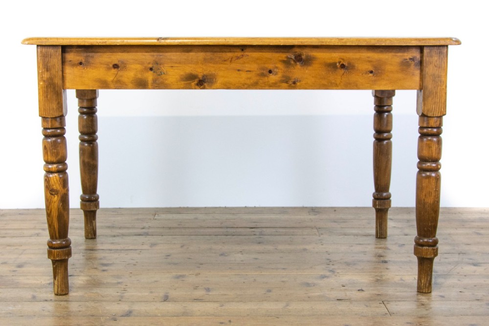 Victorian Antique Pine Farmhouse Kitchen Table View VIII
