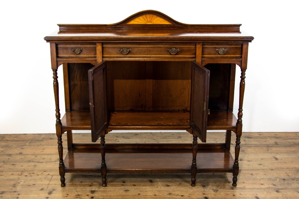 Edwardian Mahogany Marquetry Side Cabinet View III