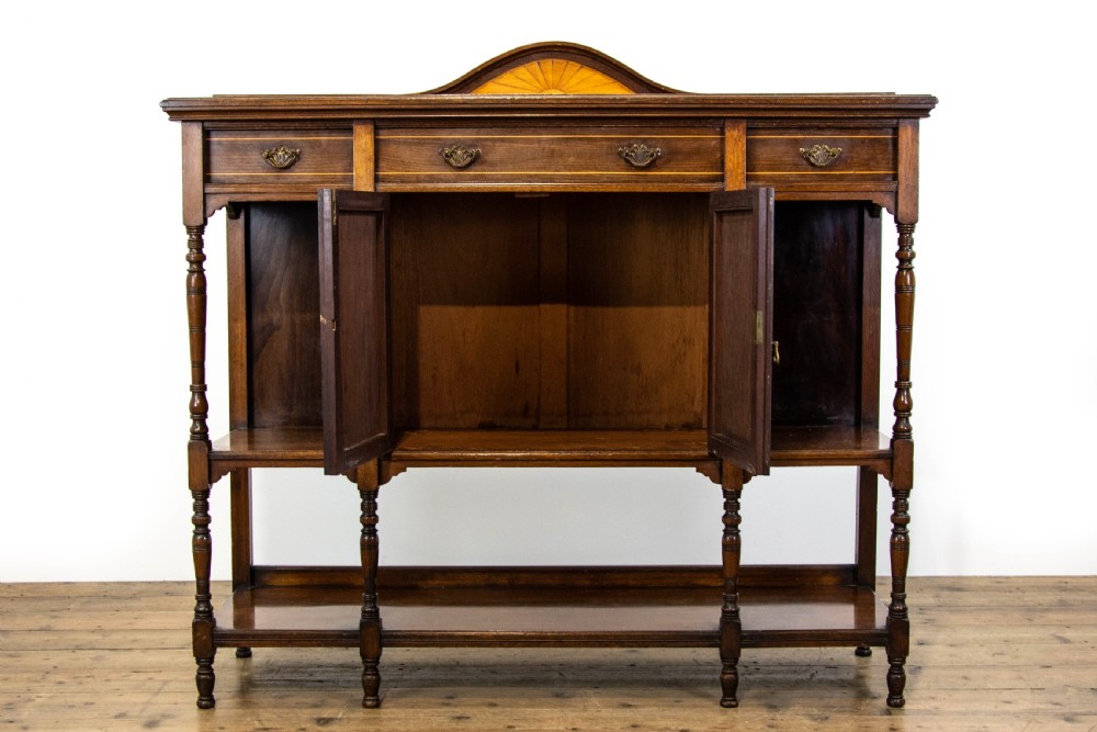 Edwardian Mahogany Marquetry Side Cabinet View IV