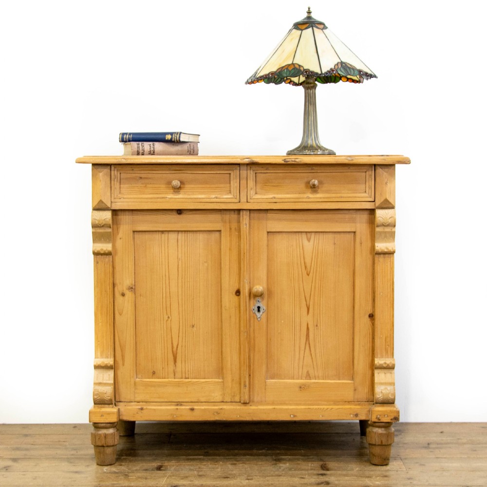 Antique Pine Two Door Cupboard