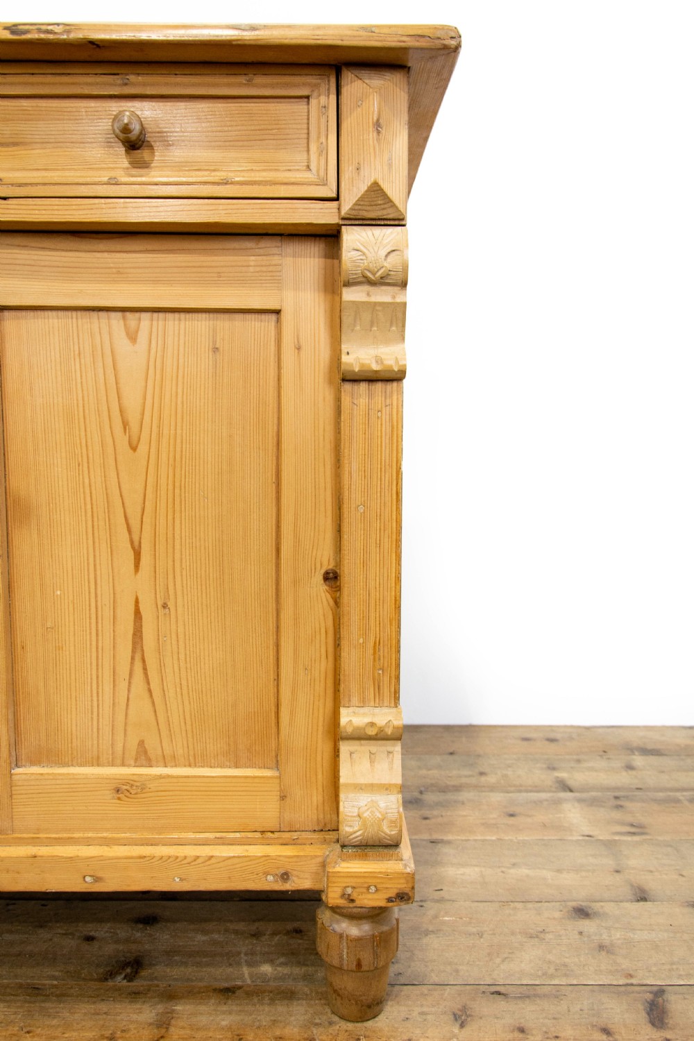 Antique Pine Two Door Cupboard View V