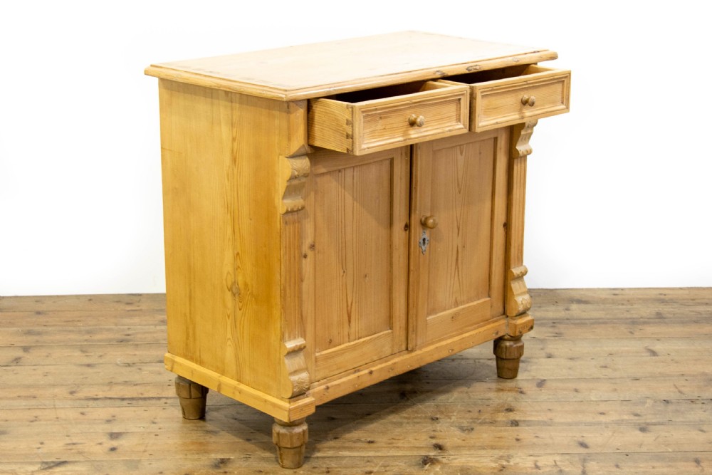 Antique Pine Two Door Cupboard View VIII