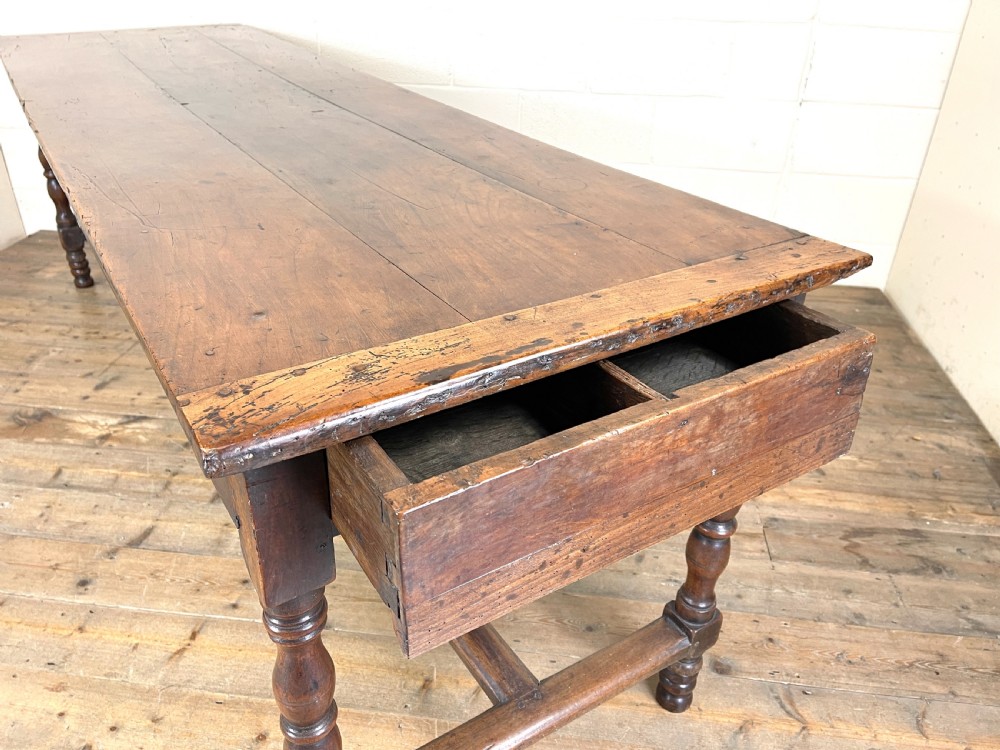 Antique French Fruitwood Farmhouse Table View IV