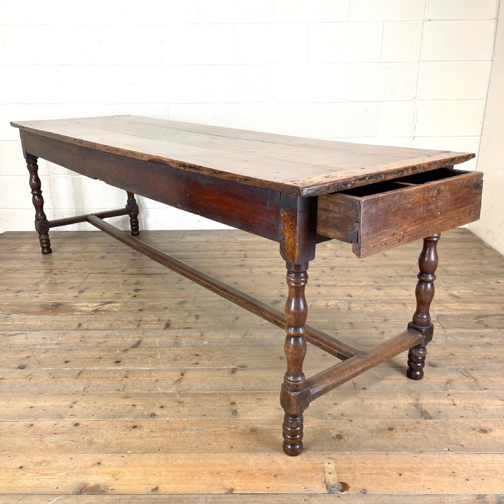 Antique French Fruitwood Farmhouse Table View V
