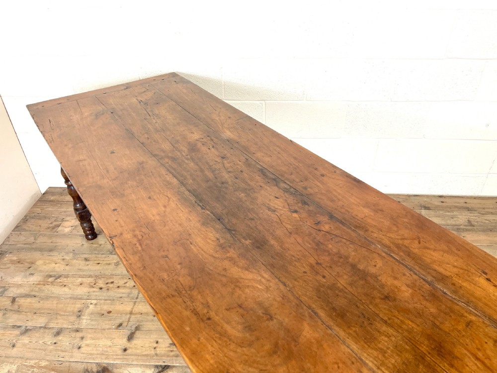 Antique French Fruitwood Farmhouse Table View VIII