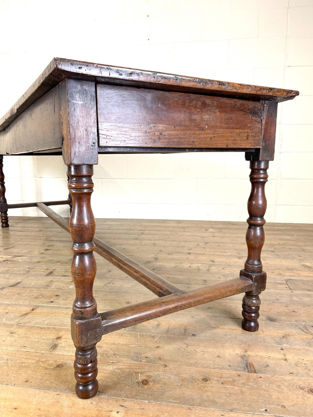 Antique French Fruitwood Farmhouse Table View X