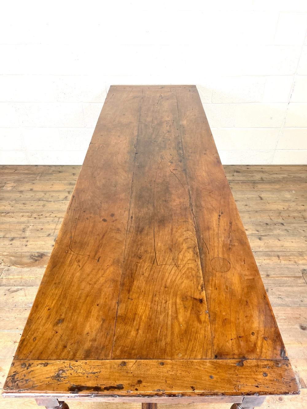 Antique French Fruitwood Farmhouse Table View XI