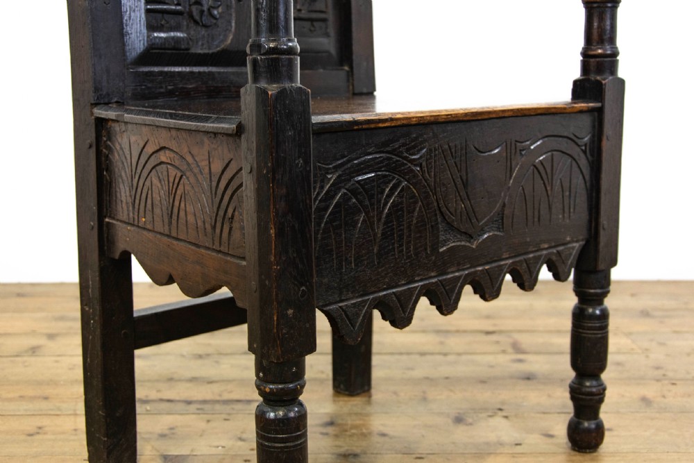 Antique English Oak Wainscot Chair View II