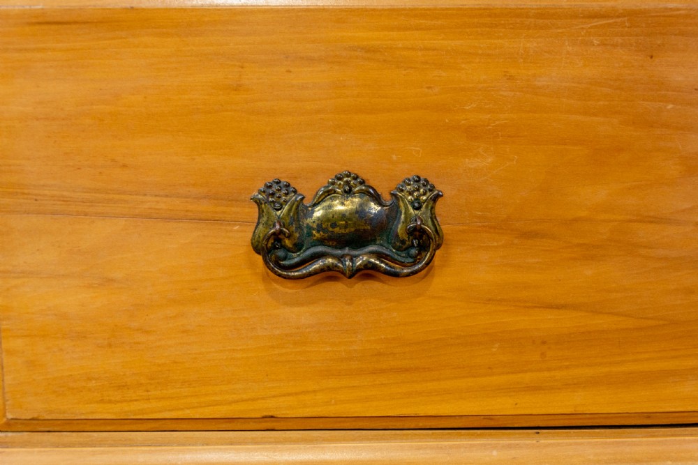 Edwardian Satinwood Single Mirror Door Wardrobe View V