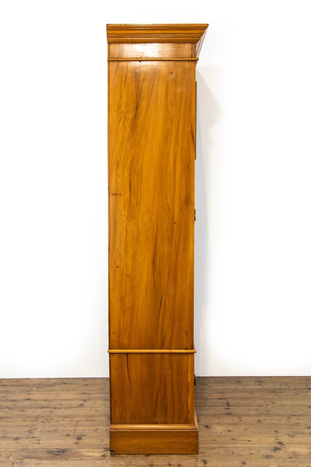 Edwardian Satinwood Single Mirror Door Wardrobe View IX