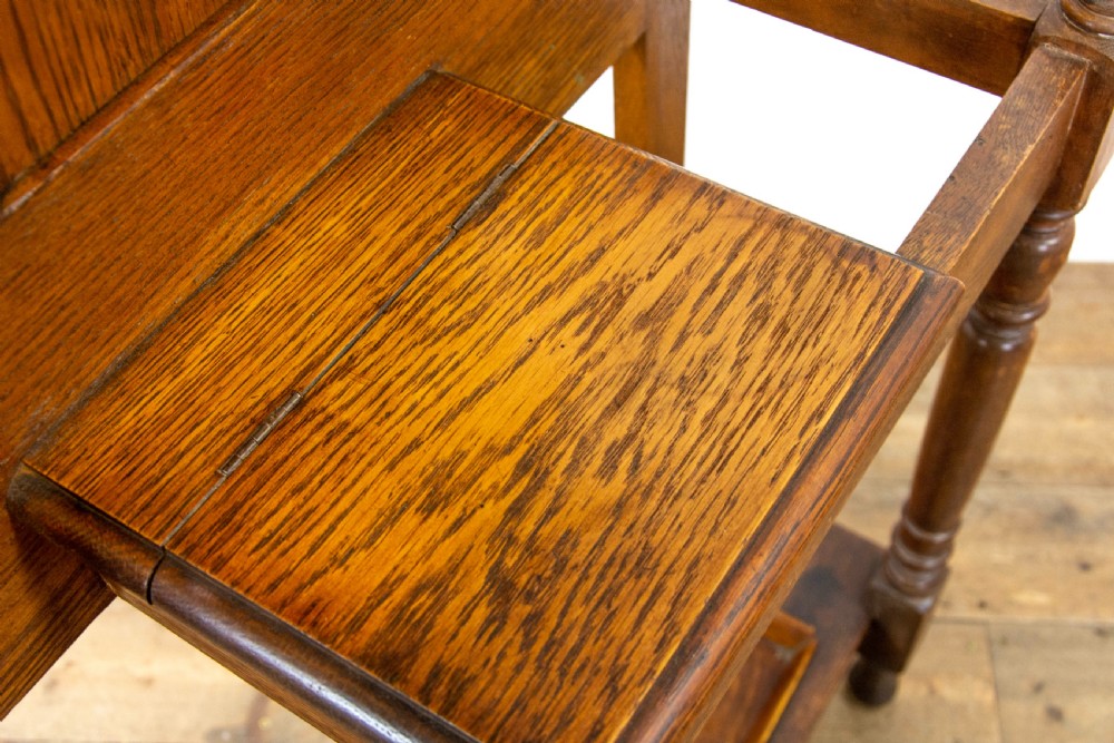 Edwardian Arts & Crafts Oak Hall Stand View V