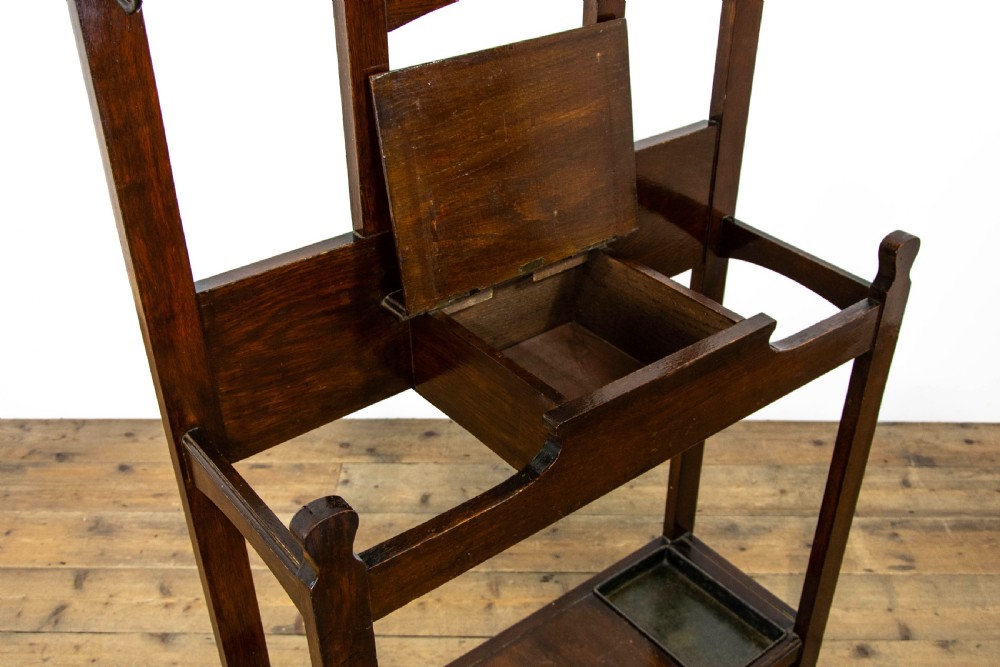 Early 20th Century Oak Hall Stand with Mirror View V