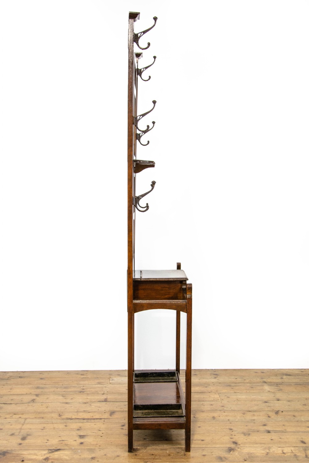 Early 20th Century Oak Hall Stand with Mirror View VI