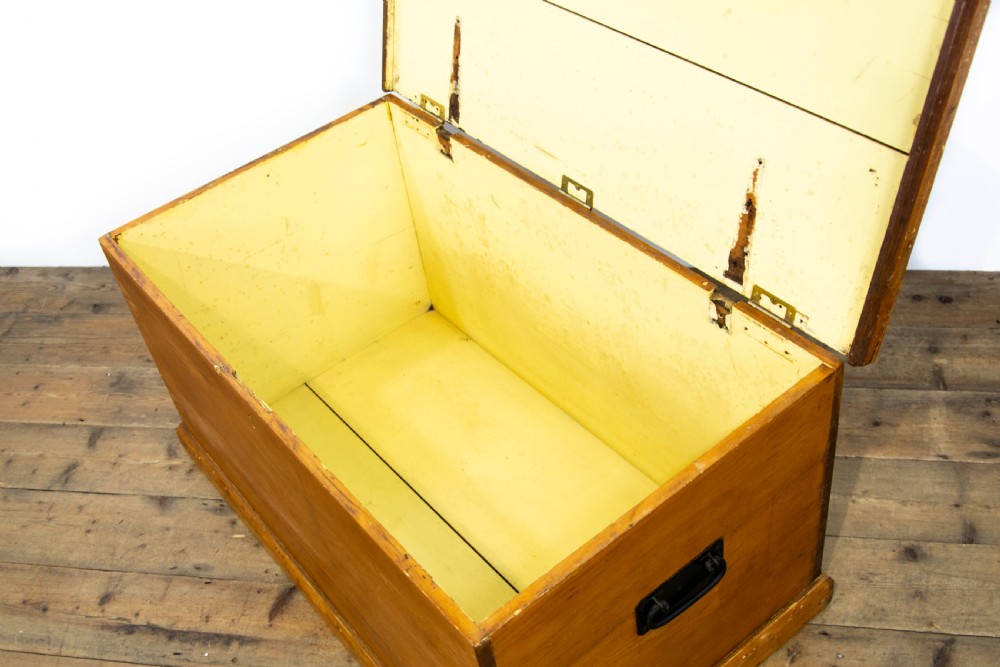 Antique Pine Trunk or Blanket Box View IX