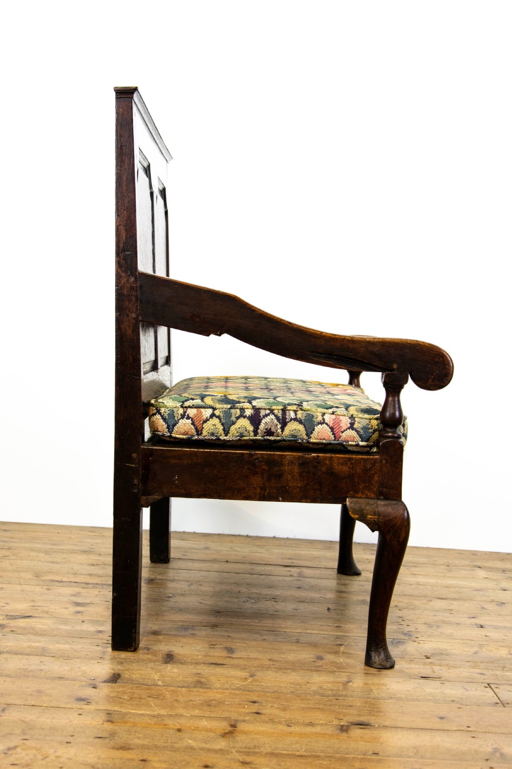 Small Antique Georgian Oak Settle View V
