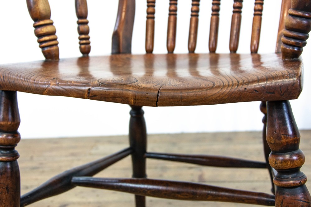Antique Windsor Elm and Beech Elbow Chair View V