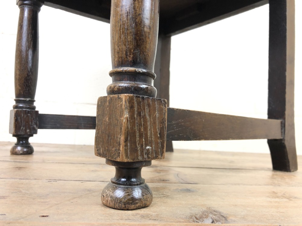 Antique Carved Oak Hall Chair View VII