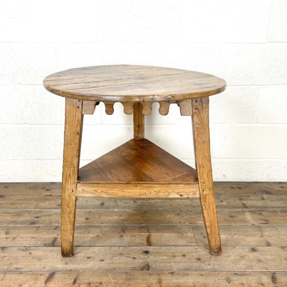 Antique Pine Cricket Table