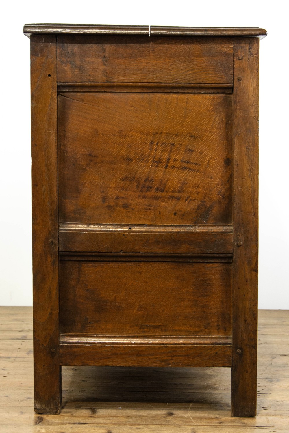 Unusual Antique Oak Mule Chest View V
