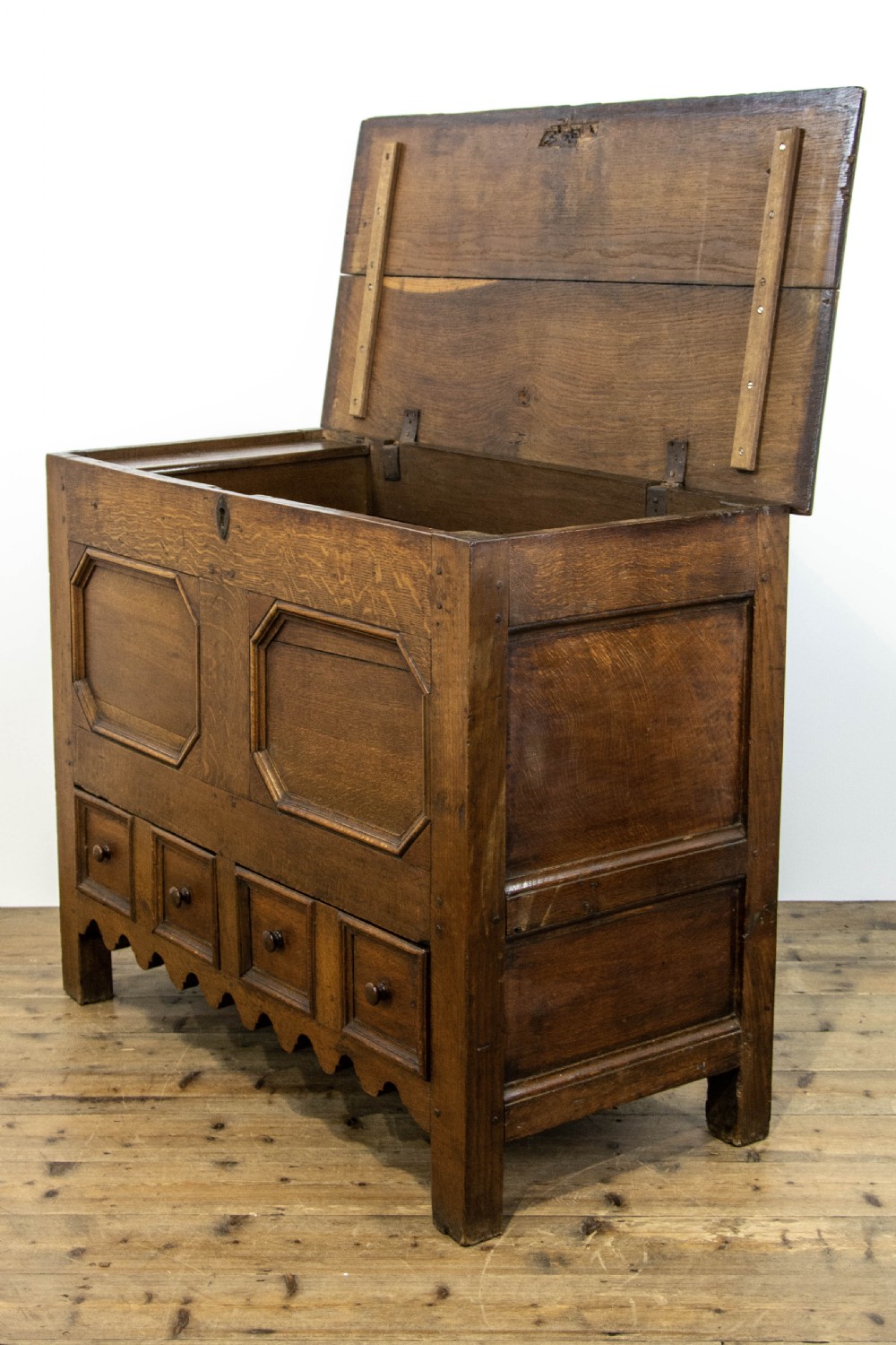 Unusual Antique Oak Mule Chest View VII