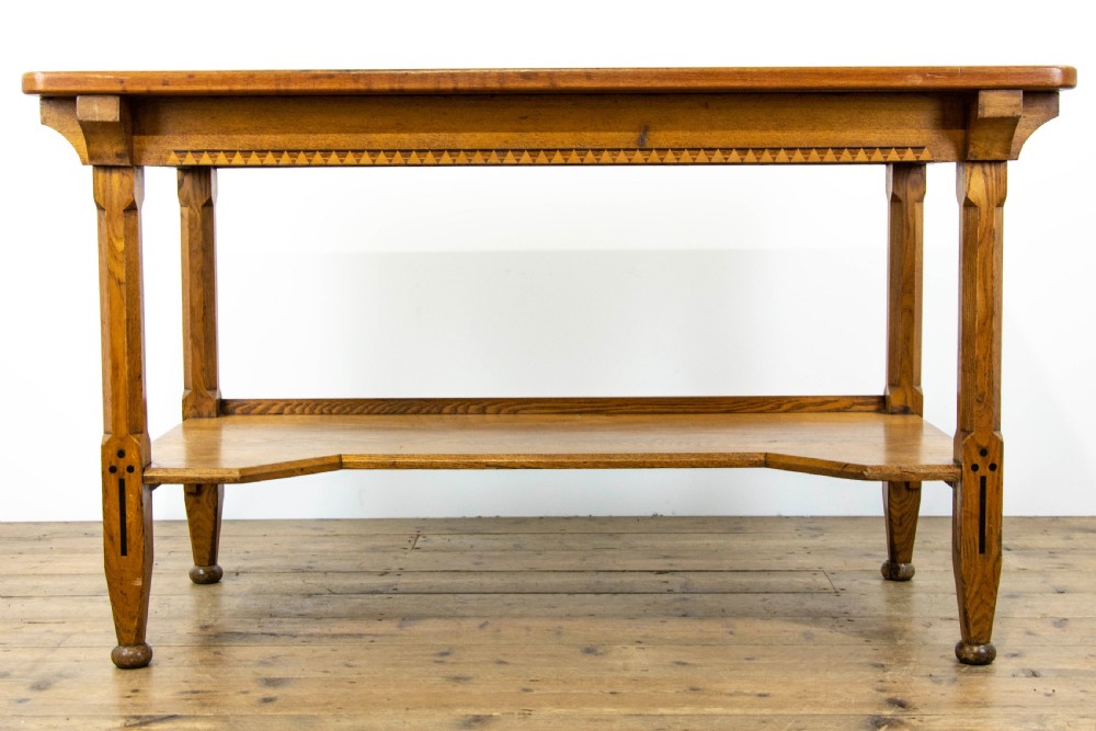 Antique Oak Aesthetic Movement Table View IV