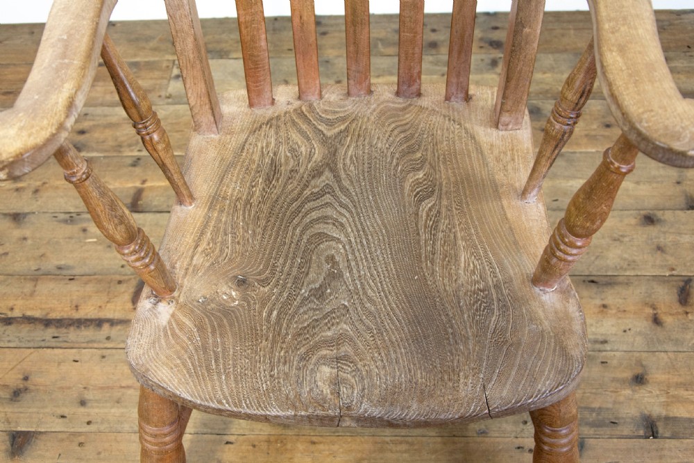 Antique Ash and Elm Windsor Armchair View V