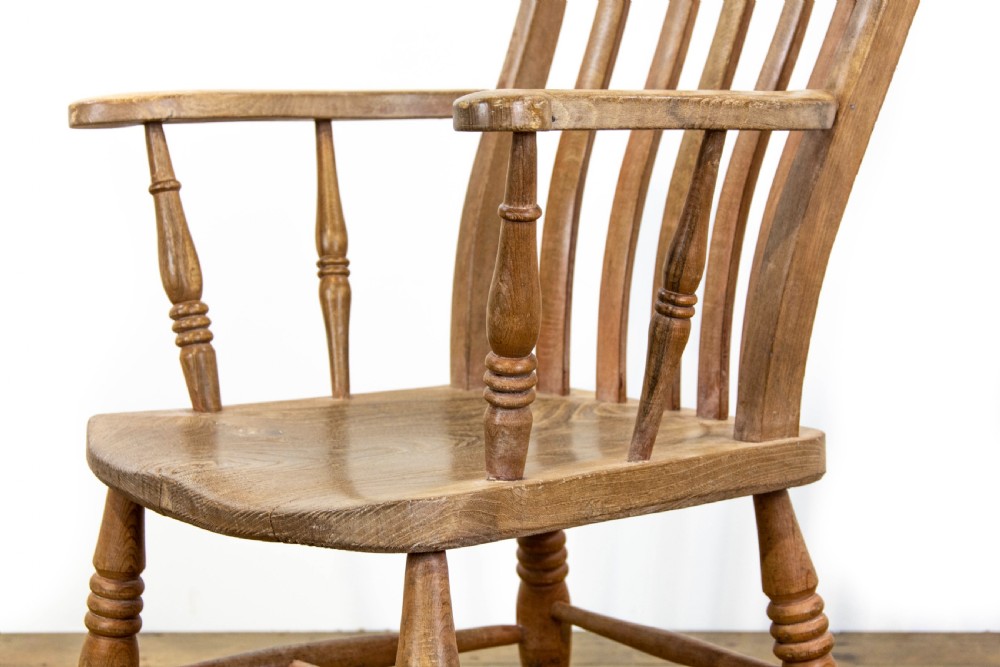 Antique Ash and Elm Windsor Armchair View VIII