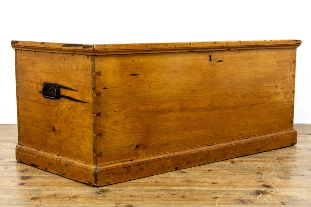 Victorian Antique Pine Trunk View II