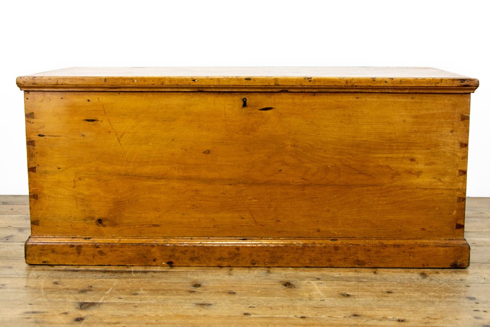 Victorian Antique Pine Trunk View IV