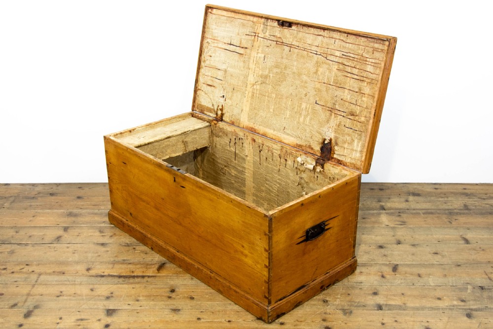 Victorian Antique Pine Trunk View VI