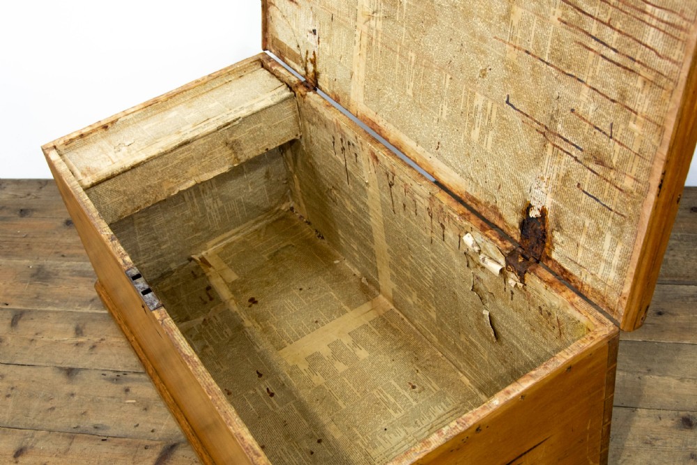 Victorian Antique Pine Trunk View VII