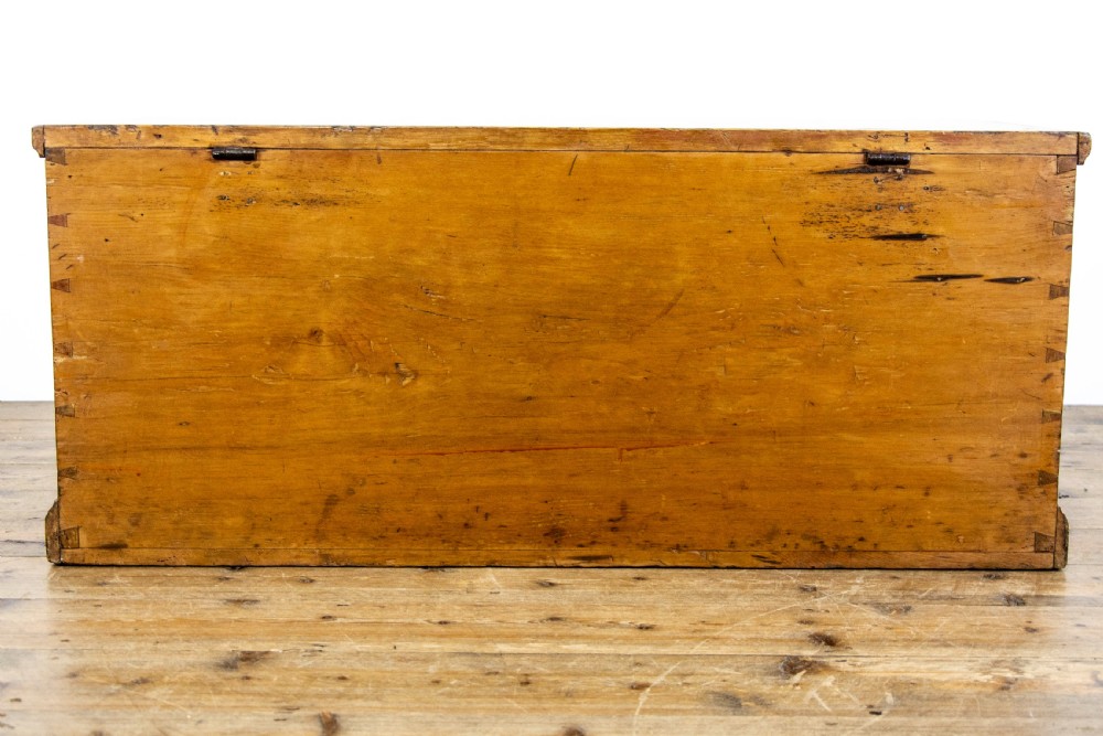 Victorian Antique Pine Trunk View XI