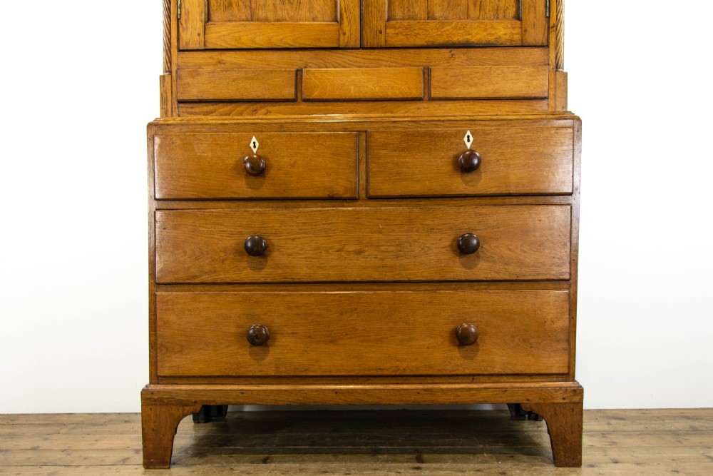 Antique Welsh Oak Linen Press Cupboard View II