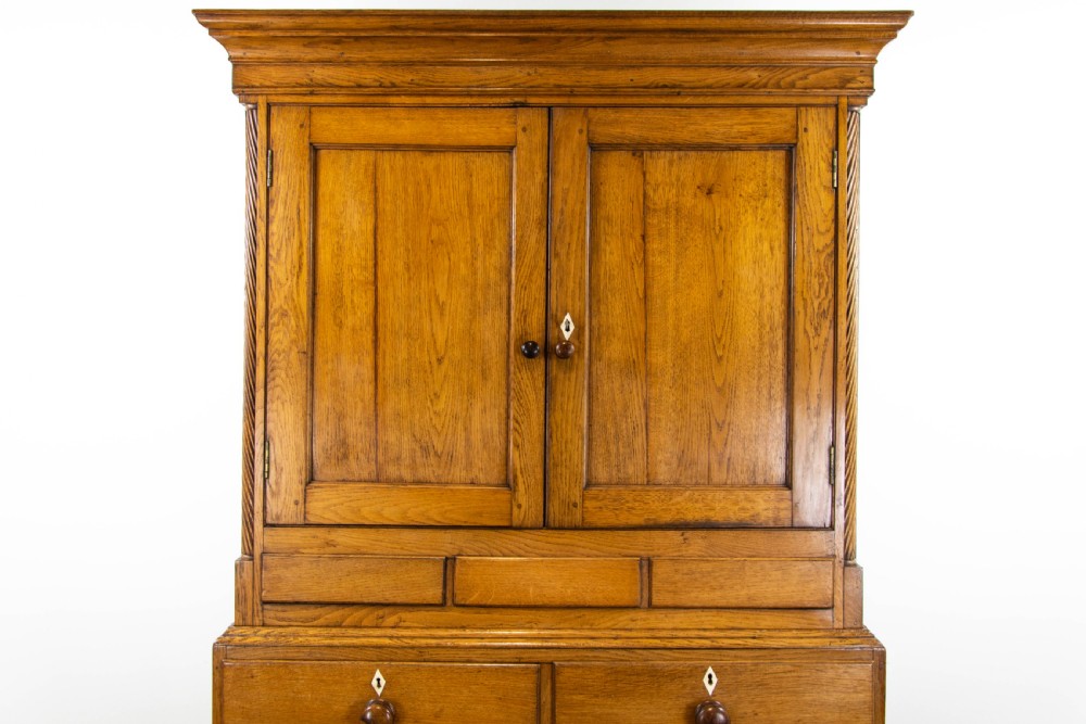 Antique Welsh Oak Linen Press Cupboard View IV