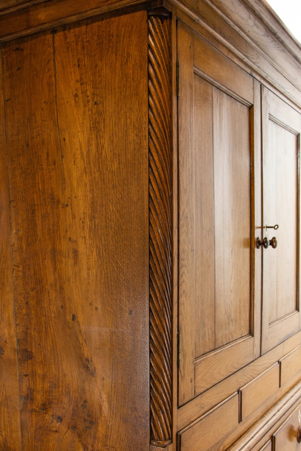 Antique Welsh Oak Linen Press Cupboard View IX