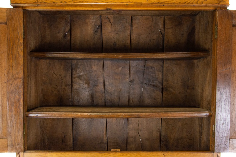 Antique Welsh Oak Linen Press Cupboard View X