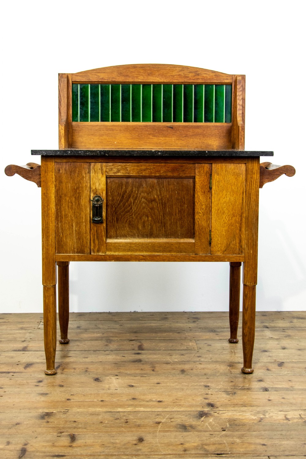 Edwardian Oak Marble Top Washstand View IV