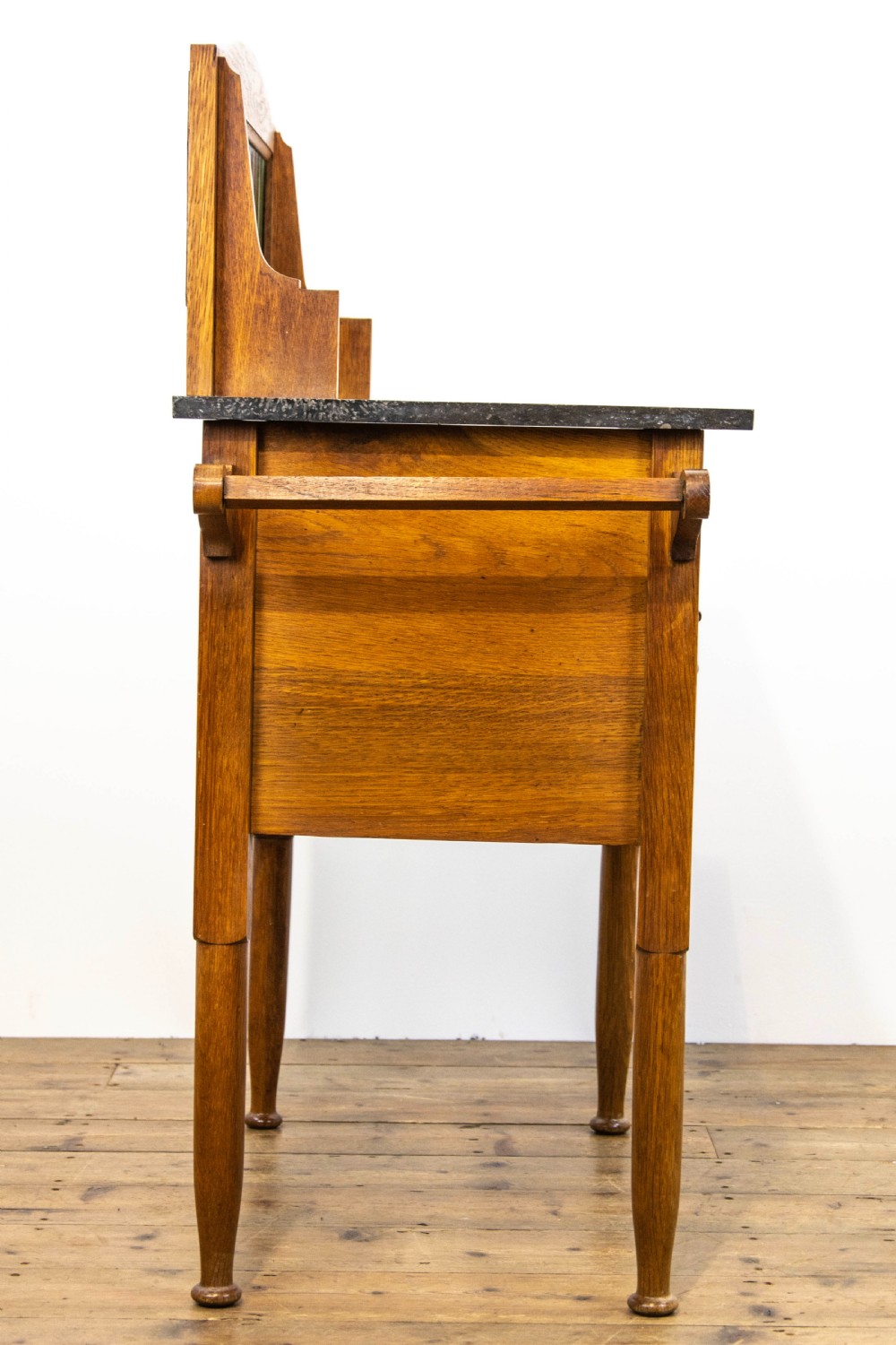 Edwardian Oak Marble Top Washstand View VII
