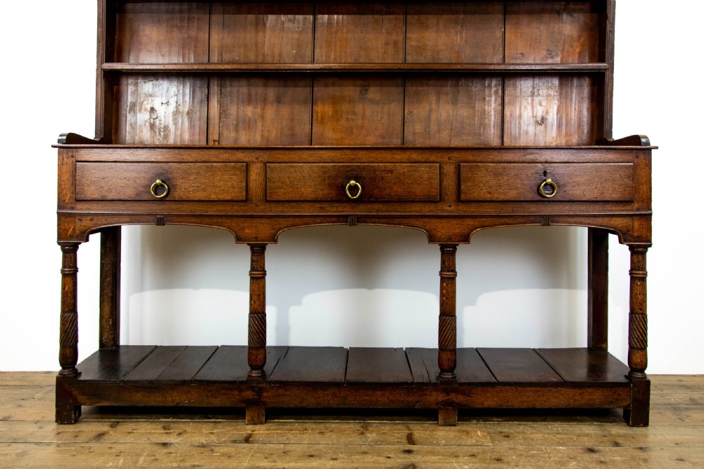 Antique Welsh Oak Pot Board Dresser View III