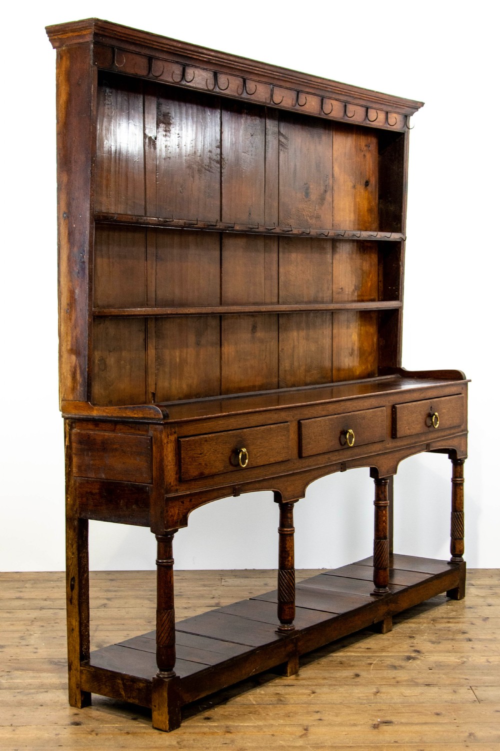 Antique Welsh Oak Pot Board Dresser View IX