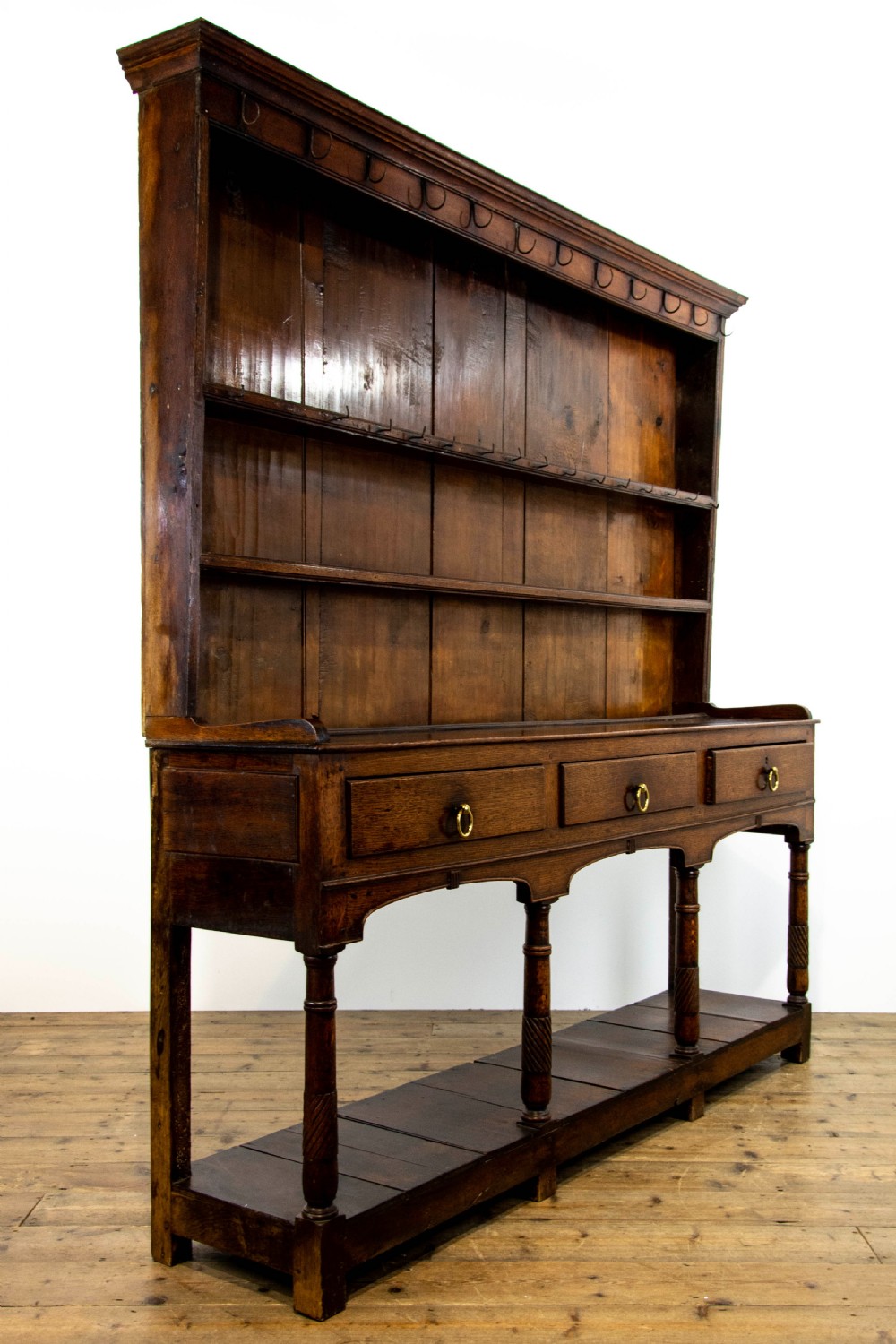 Antique Welsh Oak Pot Board Dresser View XIII