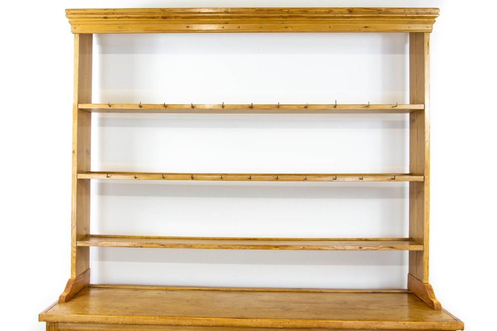Antique Victorian Pine Dresser and Rack View III
