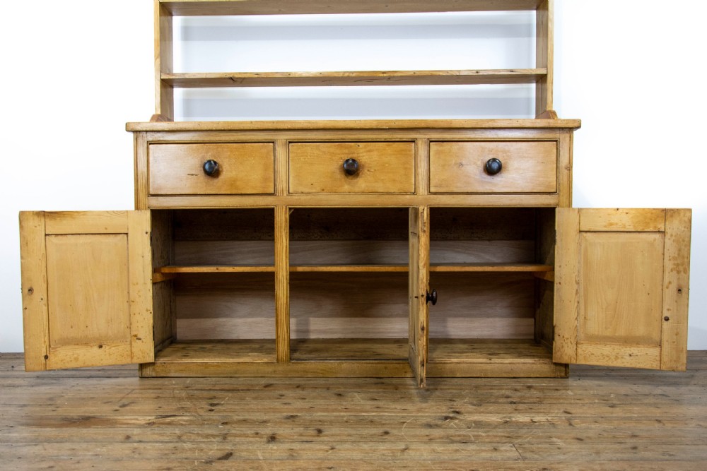 Antique Victorian Pine Dresser and Rack View VI